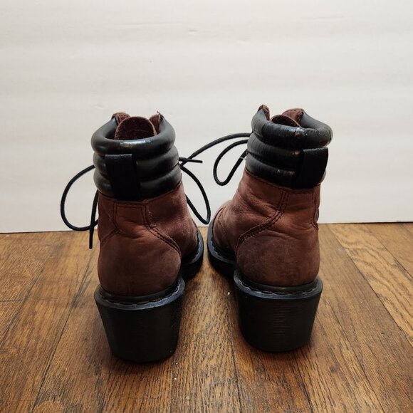 Dr. Martens Burnished Red Alexandra Heeled Boots - Picture 7 of 13